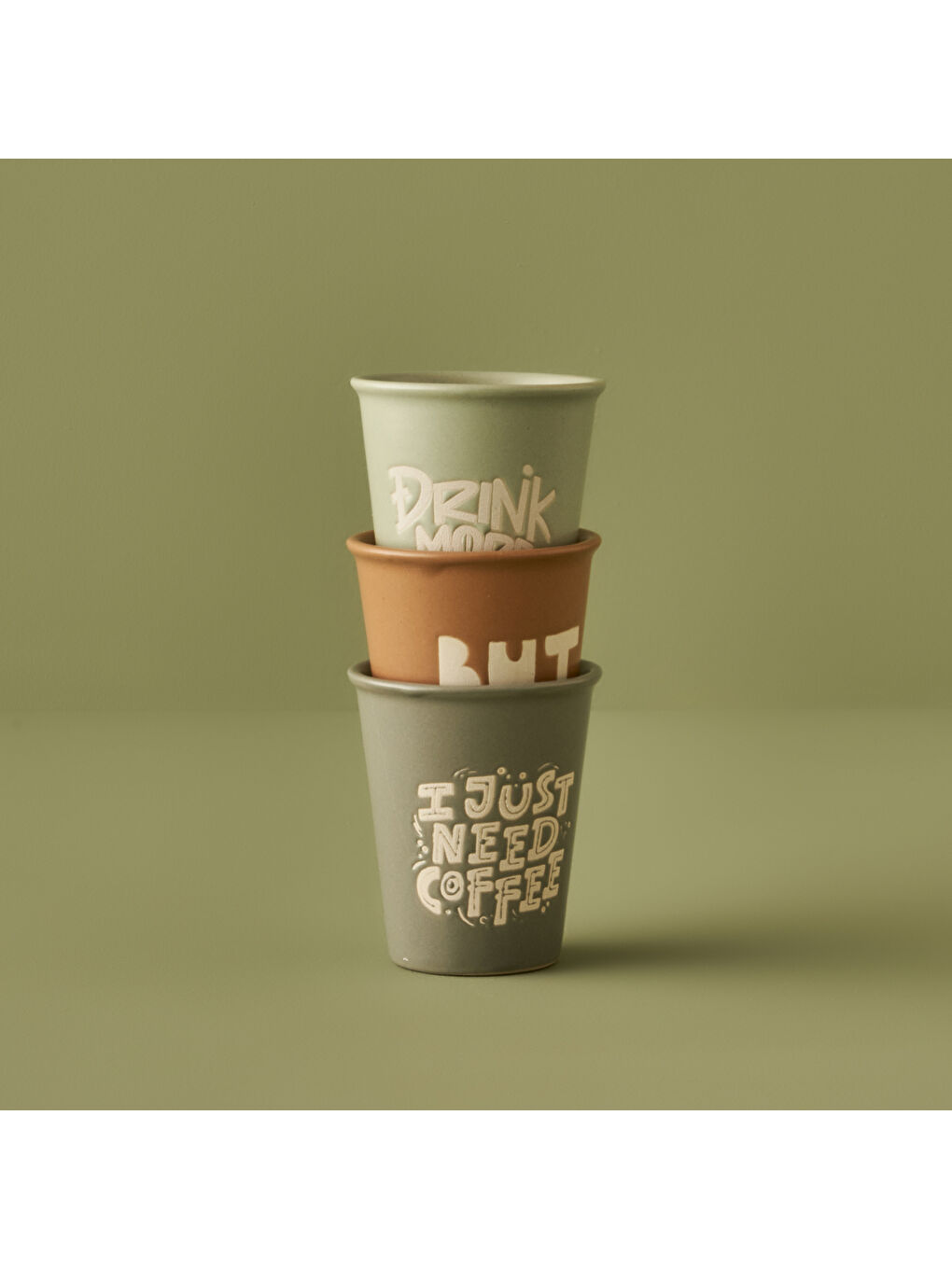 Bella Maison Karişik Need Stoneware Espresso Fincanı 6'lı (100 cc) - 3