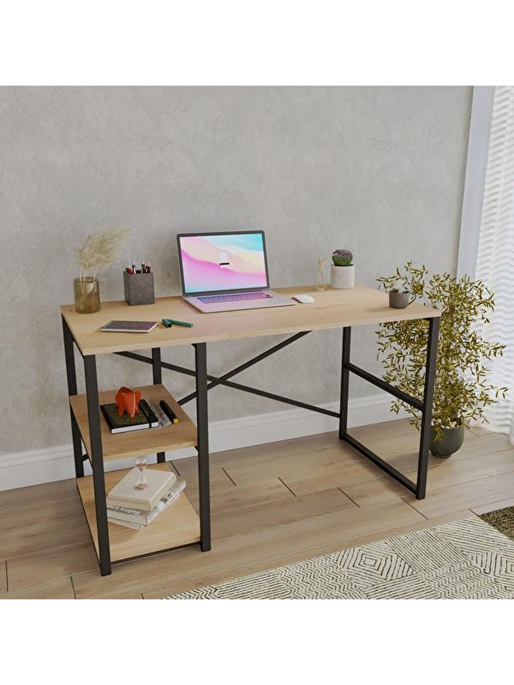 Kahverengi Athena Çalışma Masası - Sepet-2