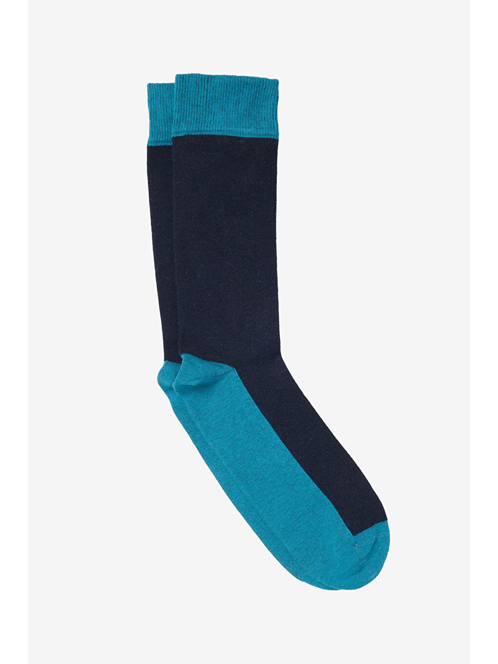 Erkek Lacivert-İndigo Desenli Bambulu Soket Çorap-1