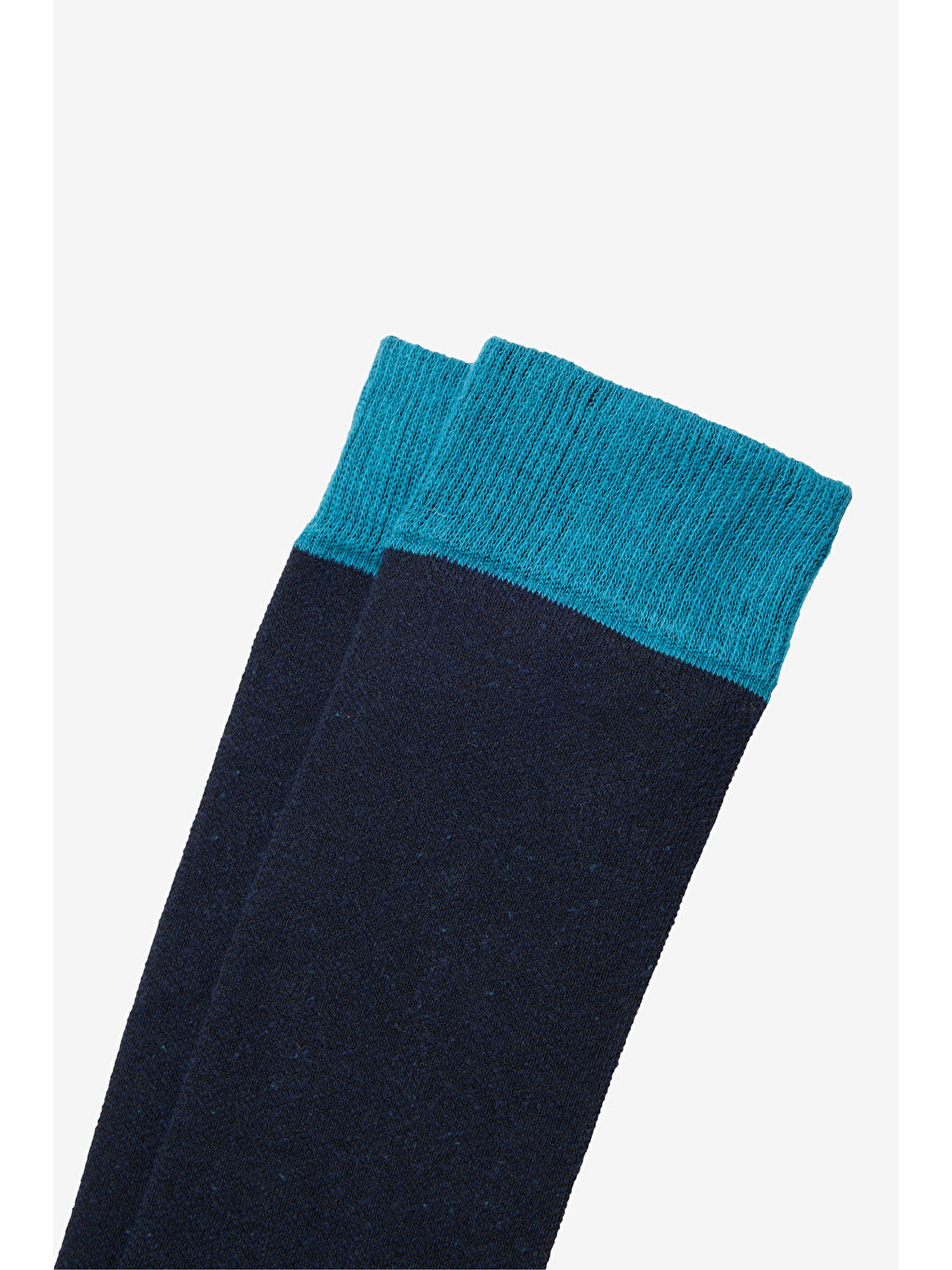 Erkek Lacivert-İndigo Desenli Bambulu Soket Çorap-2
