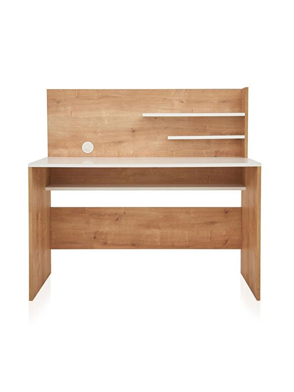 Kahverengi Genesis Çalışma Masası - Safir Meşe / Beyaz-7