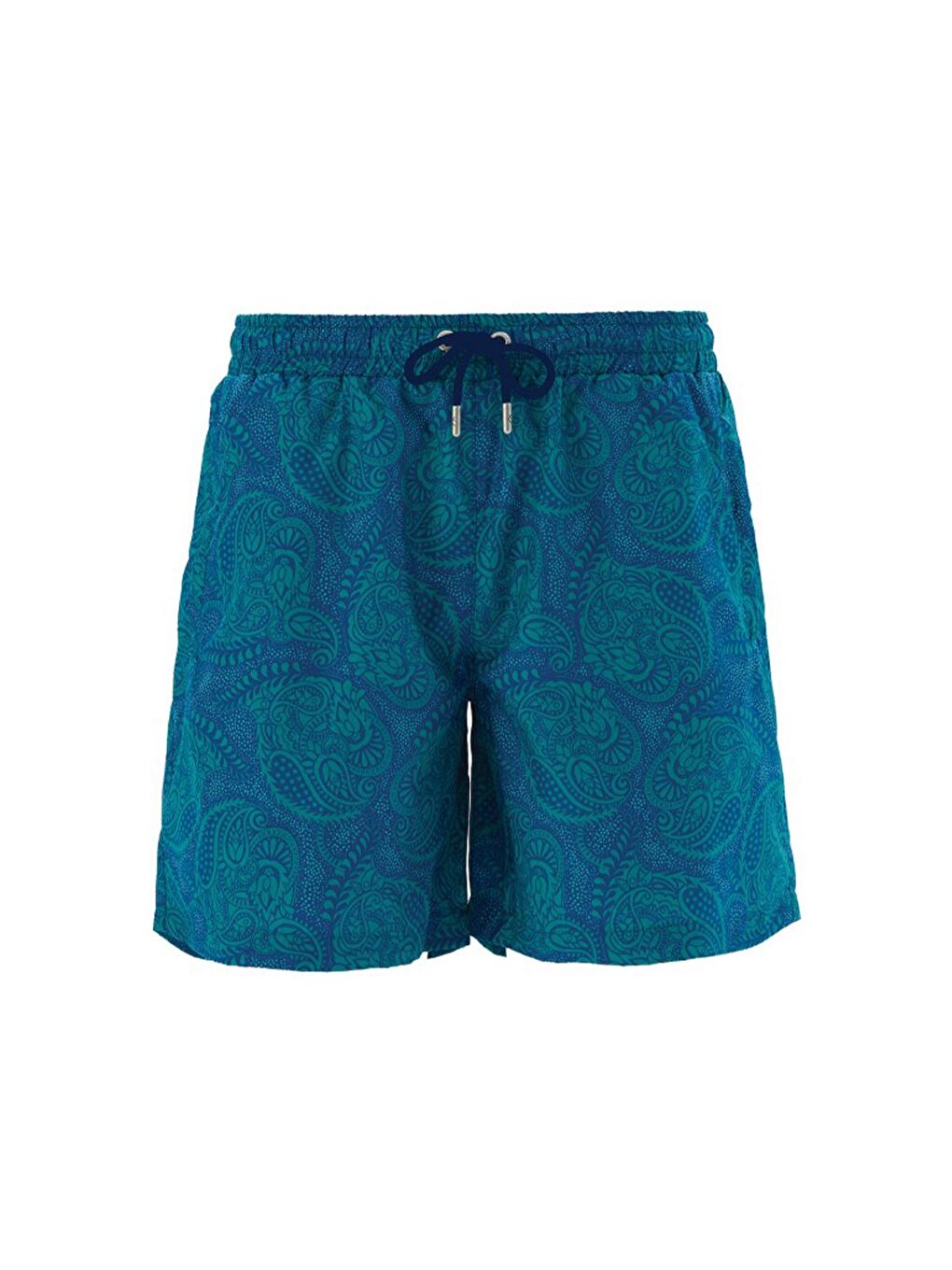 Erkek Havuz Deniz Şort Desenli Leaf S131 Petrol