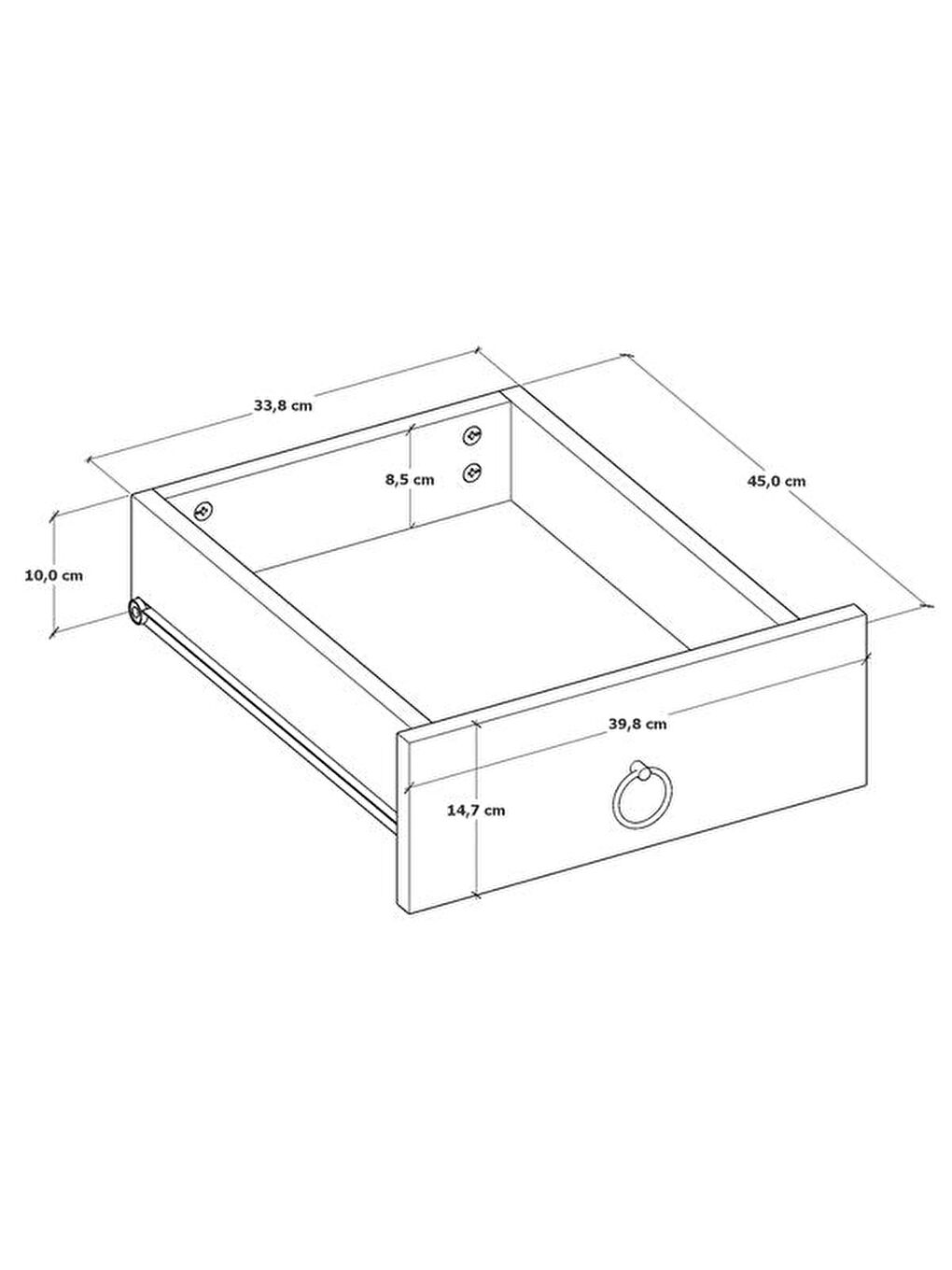 Kahverengi Samba Çalışma Masası - Sepet / Siyah-2
