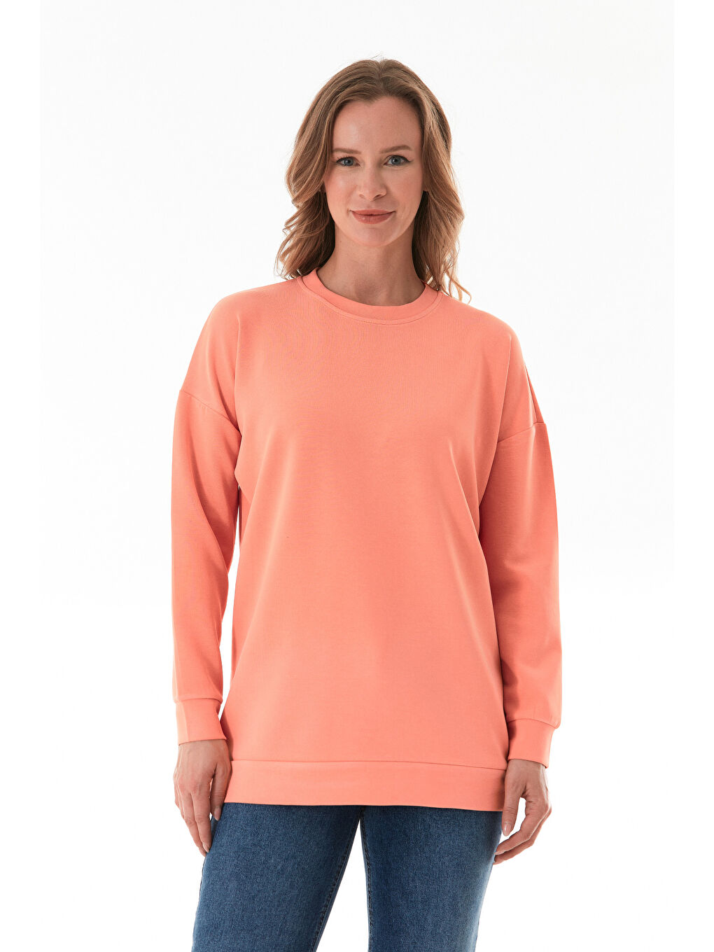 Pembe Basic Bisiklet Yaka Modal Tunik