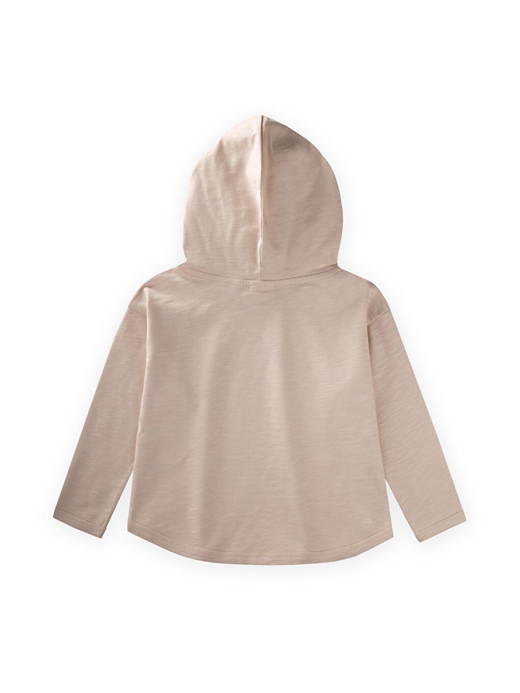 Kapüşonlu Uzun Kollu T-Shırt 2-10 Yaş Ekru-1