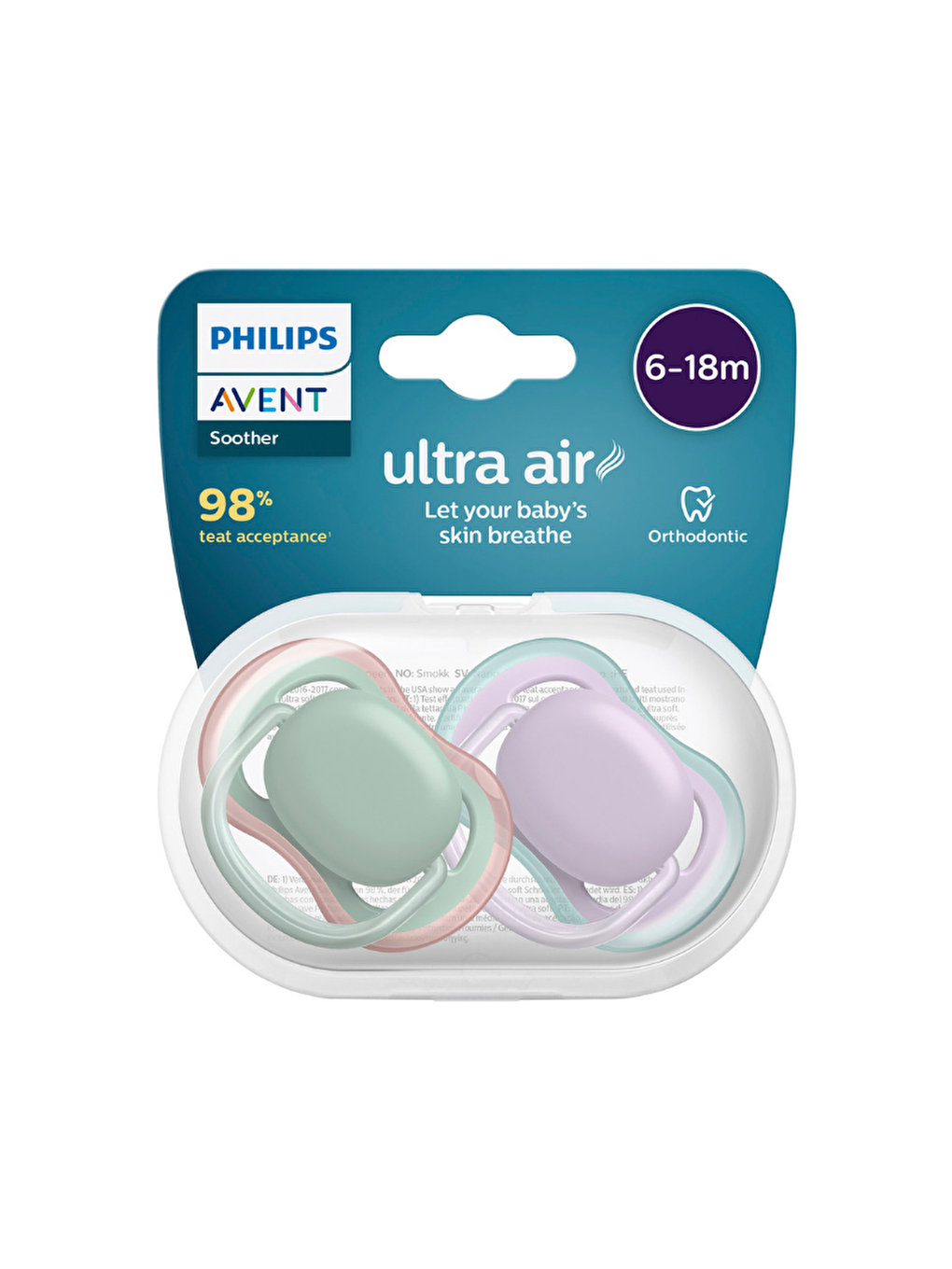 Philips Avent Karışık Ultra Air Emzik Serisi 2'li 6-18 Ay