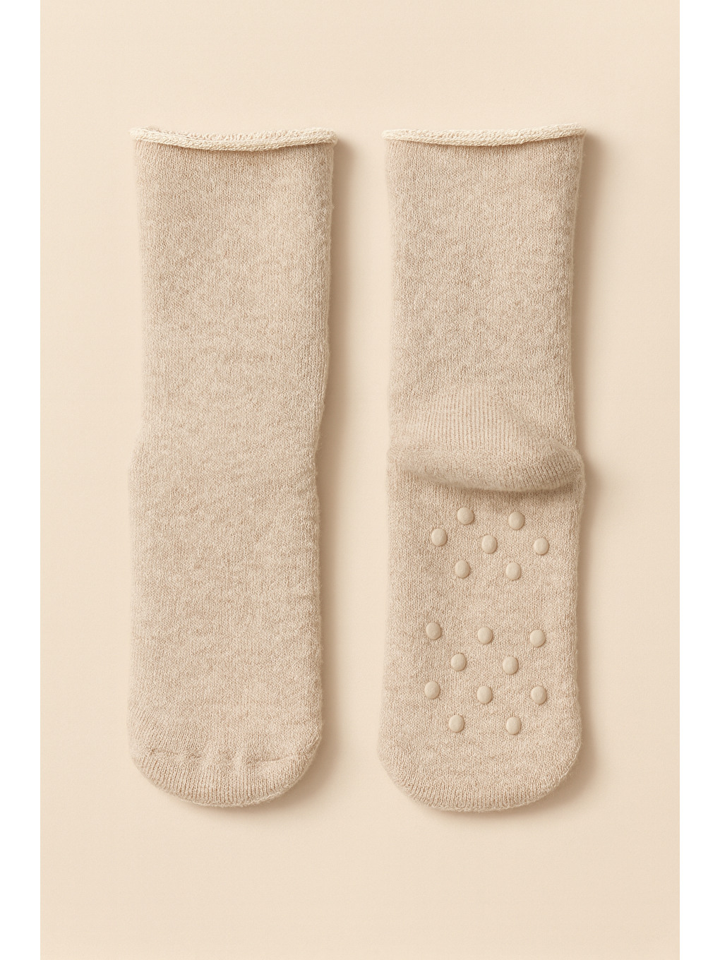 Karışık Çocuk İçi Havlu Soket Çorap Bej