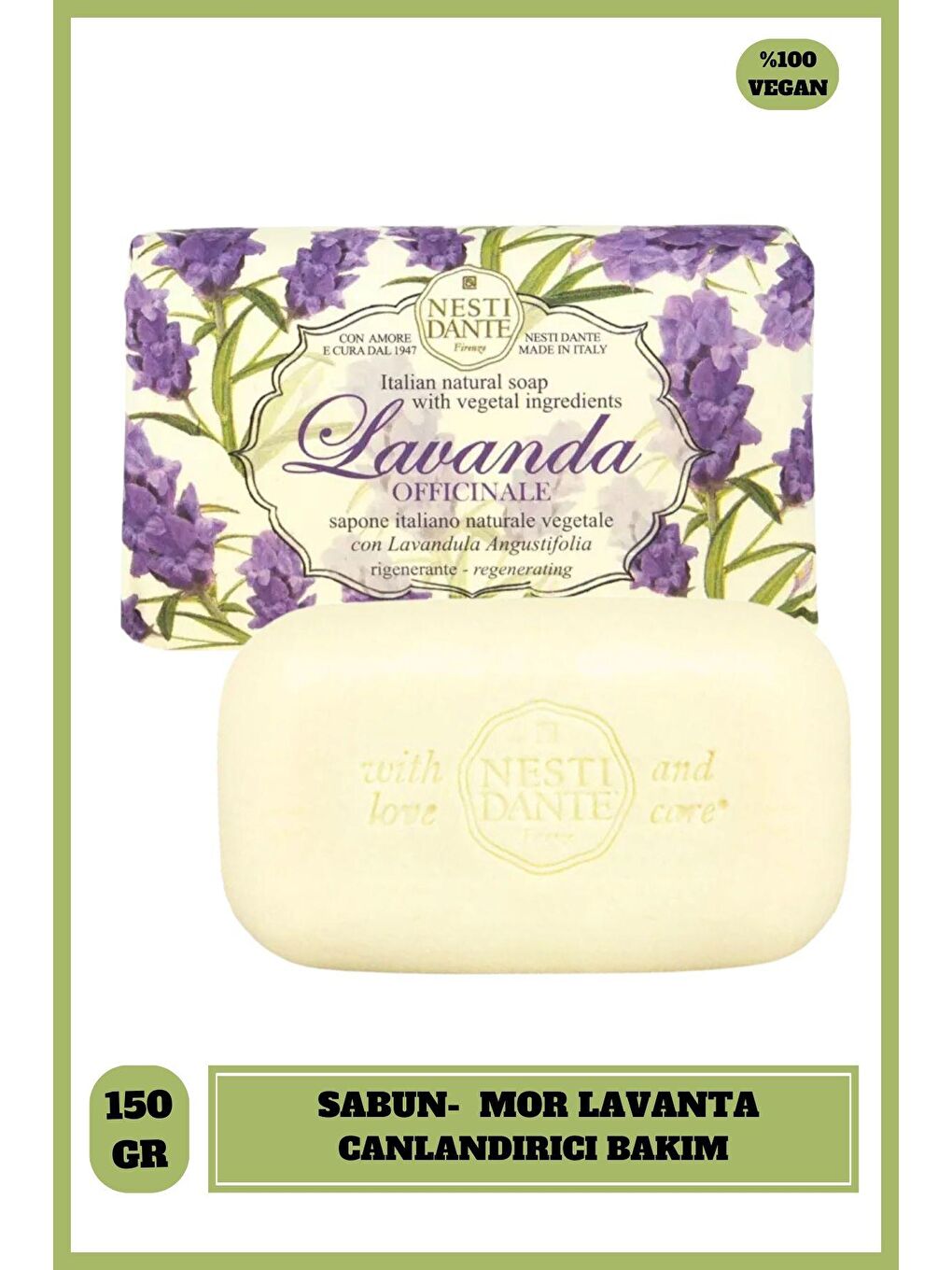 Nesti Dante Renksiz Sabun Lavanda Officinale Vegan Bakım 150 g