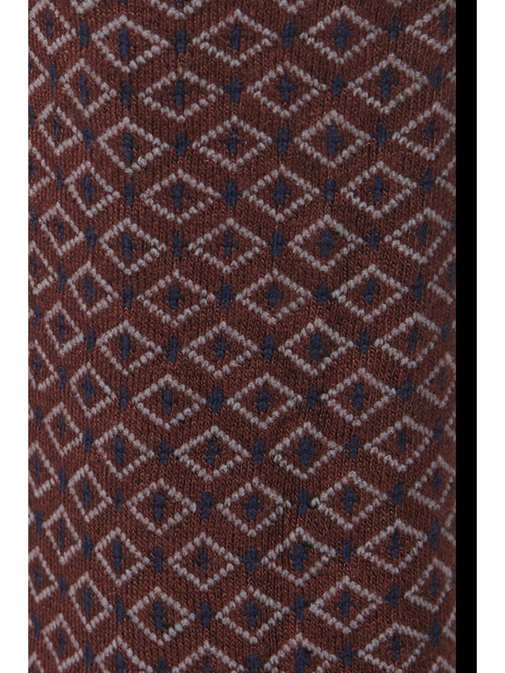 Erkek Bordo-Gri Desenli Soket Çorap-1