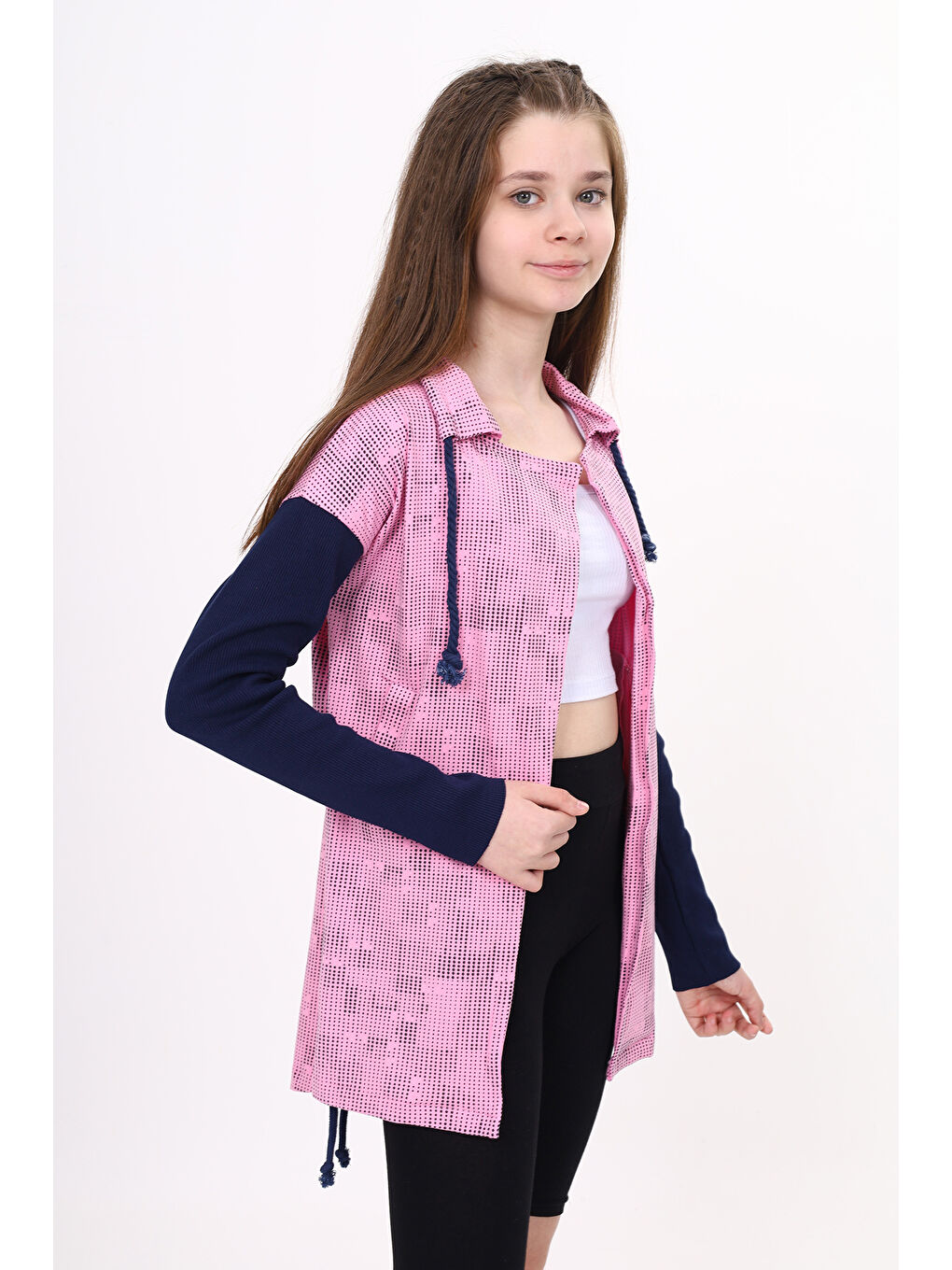 Toontoykids Pembe Kız Çocuk Komple Baskılı Hırka - 2