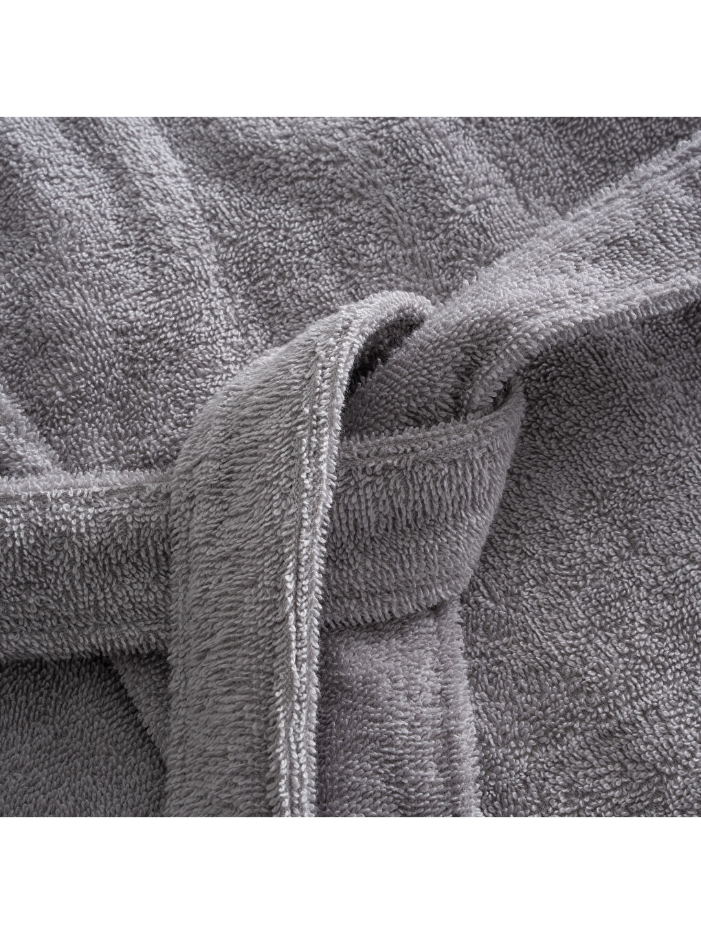 Pembe Rosalya Aile Bornoz Seti 10 Parça %100 Pamuk Nakışlı Pudra-Gri M/L-2