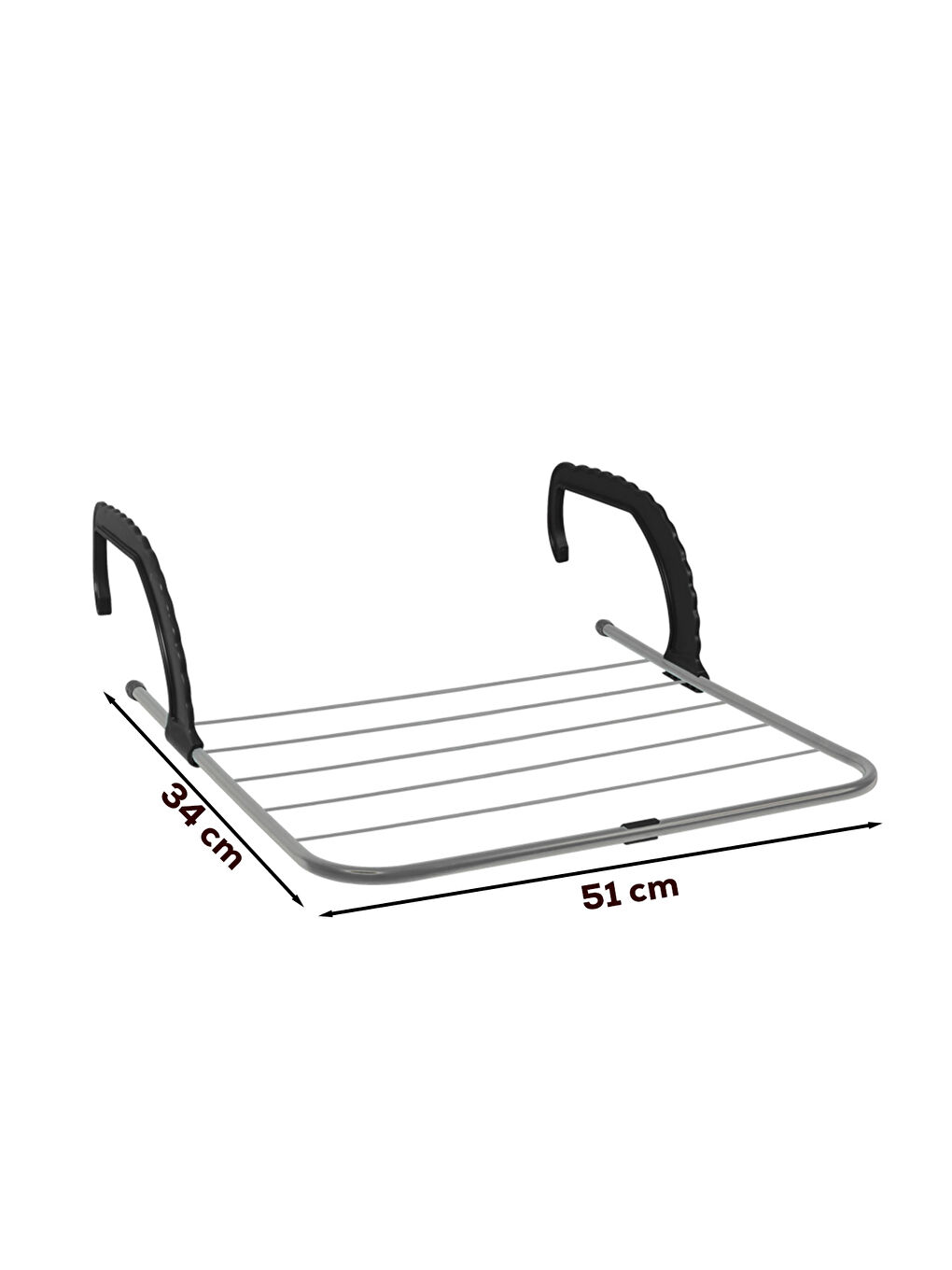 Gri Isıya Dayanıklı Petek Üstü Kurutmalık - Balkon Çamaşır Kurutma Askısı-2