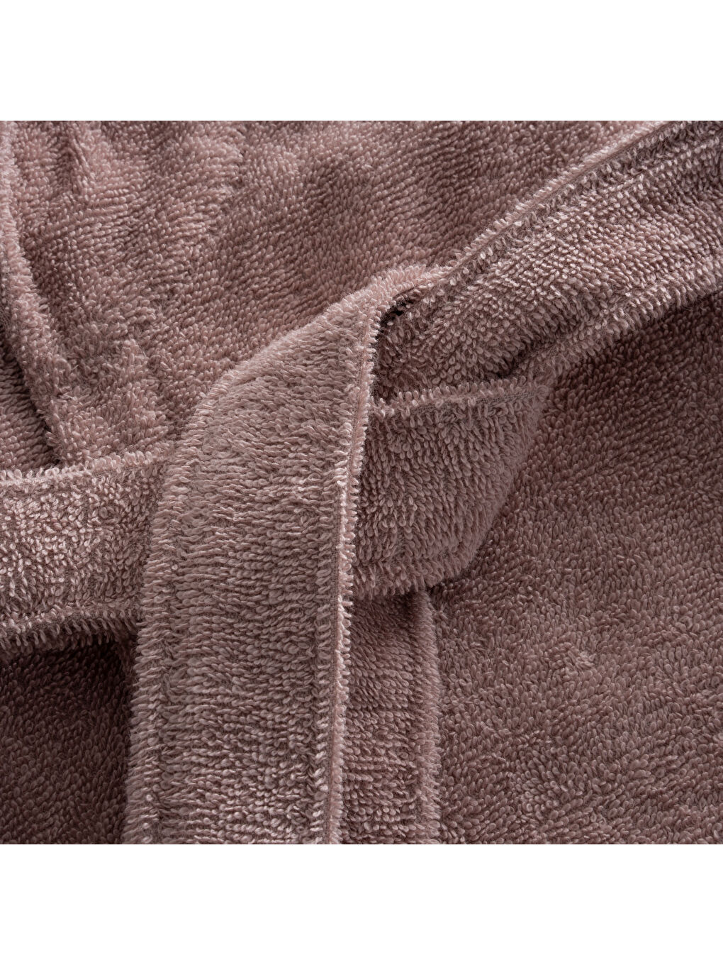 Pembe Rosalya Aile Bornoz Seti 10 Parça %100 Pamuk Nakışlı Pudra-Gri M/L-8