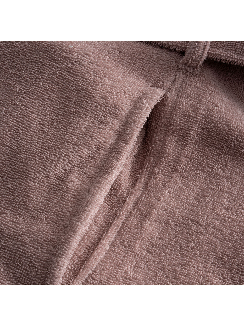 Pembe Rosalya Aile Bornoz Seti 10 Parça %100 Pamuk Nakışlı Pudra-Gri M/L-9