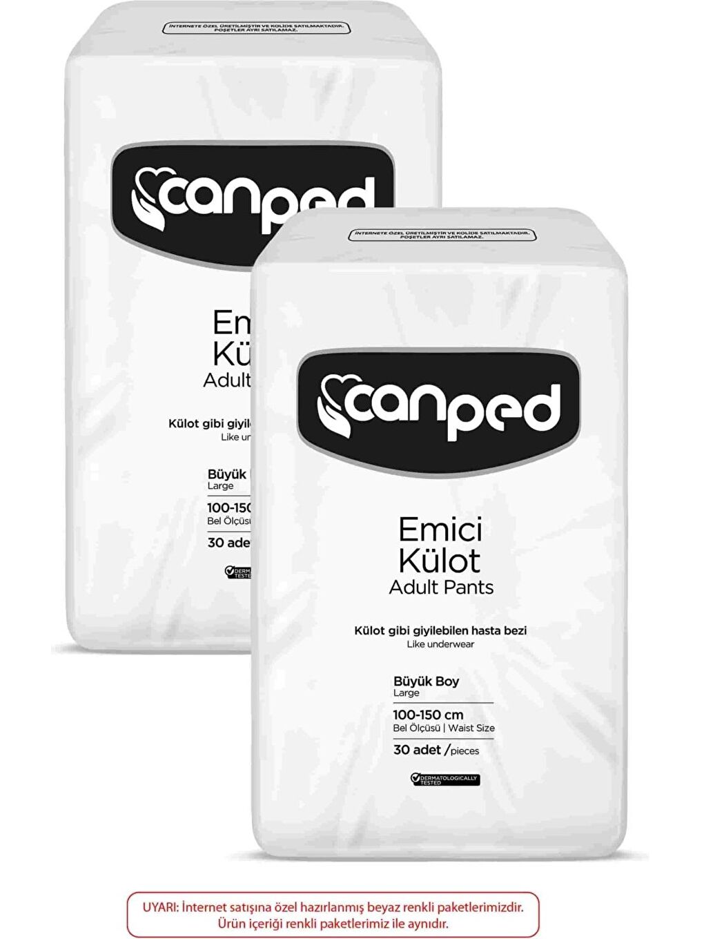 Canped Renksiz Emici Külot Büyük Boy Large 60 Adet - 2