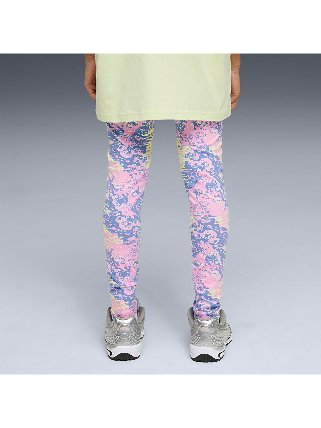 Karışık Aop High Waist Kız Çocuk Tayt-1