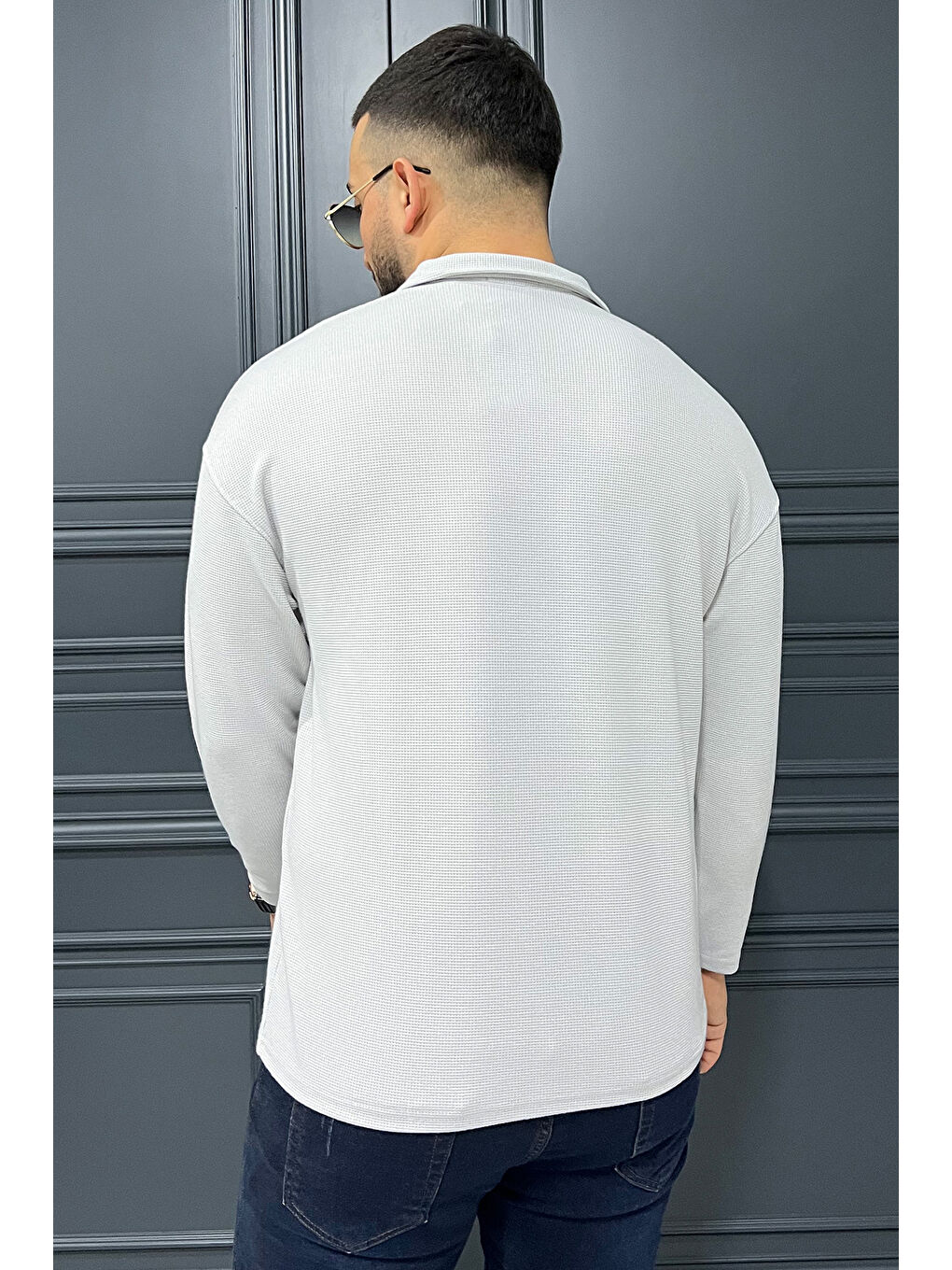 Mishar İtalia Gri Erkek Polo Yaka Sweatshirt - 2