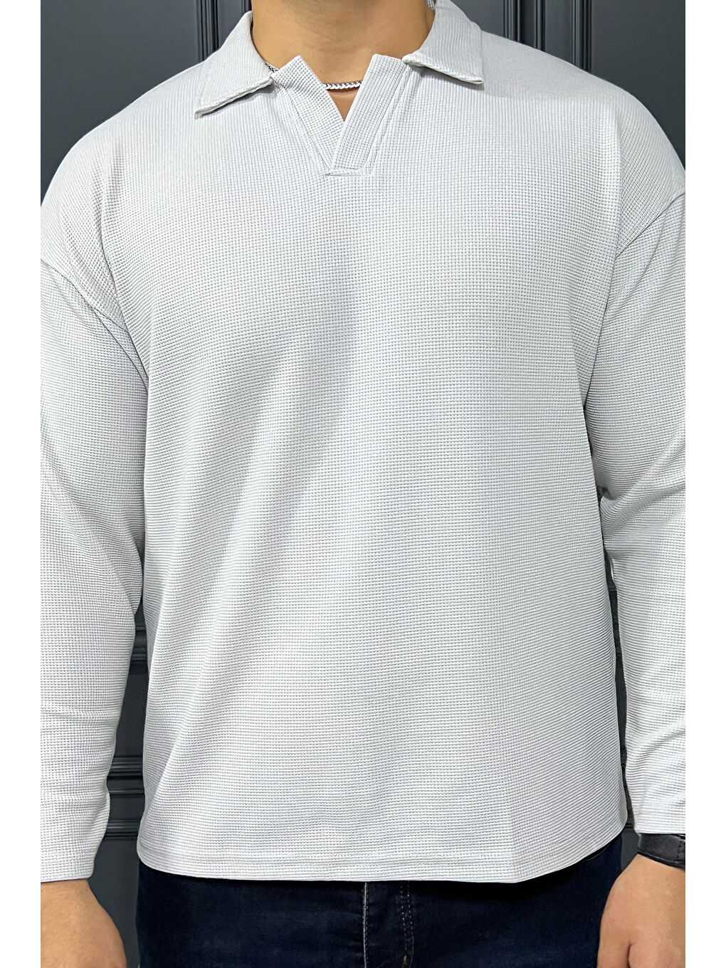 Mishar İtalia Gri Erkek Polo Yaka Sweatshirt - 3