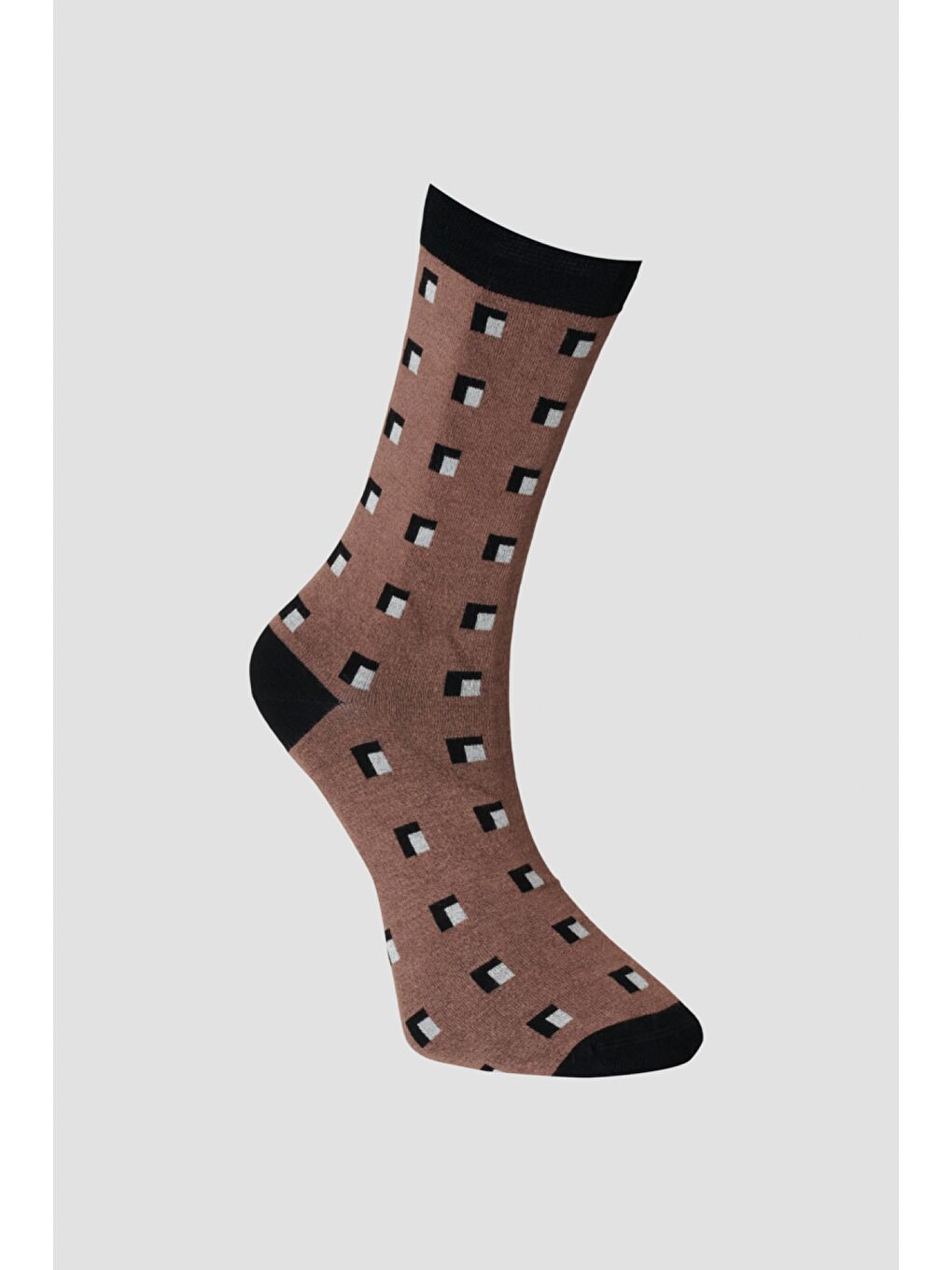 Kahverengi Erkek Kahve-Siyah Bambulu Soket Çorap