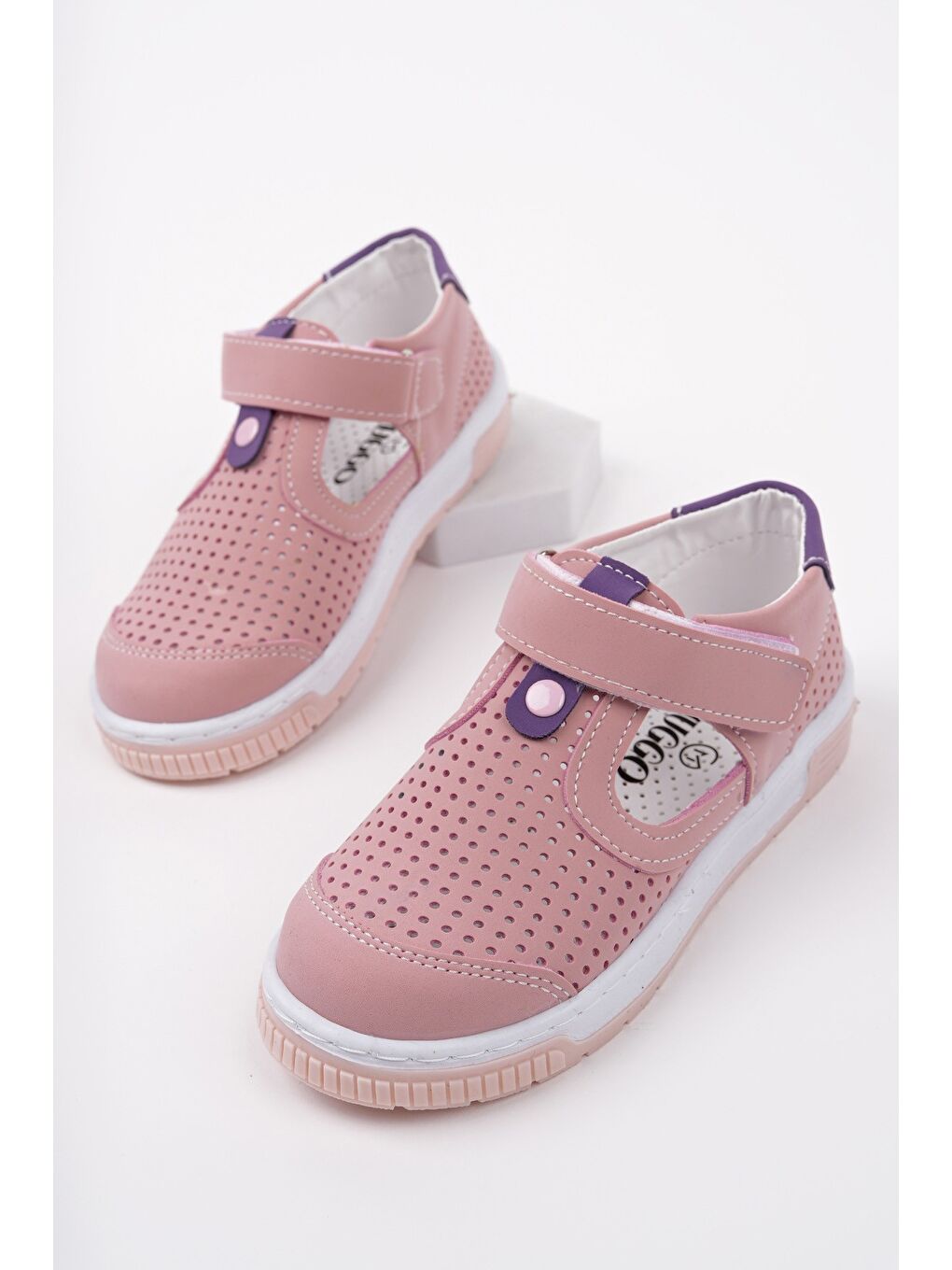 Pembe PEPE Cırtlı Delikli Günlük Hafif Taban Unisex Çocuk Ayakkabı
