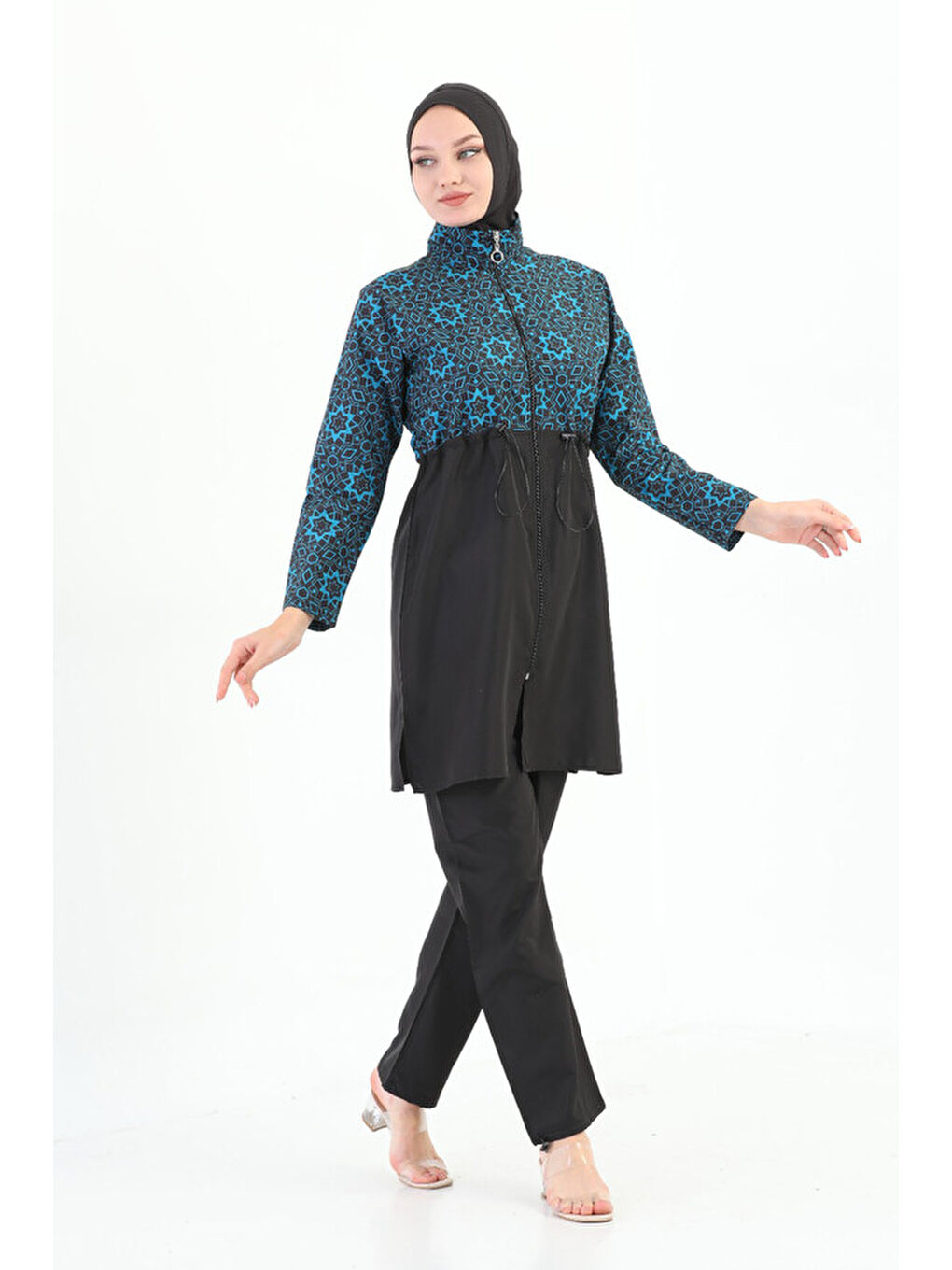 Paraşüt Tam Kapalı Tesettür Mayo Nida 2103 Yeşil