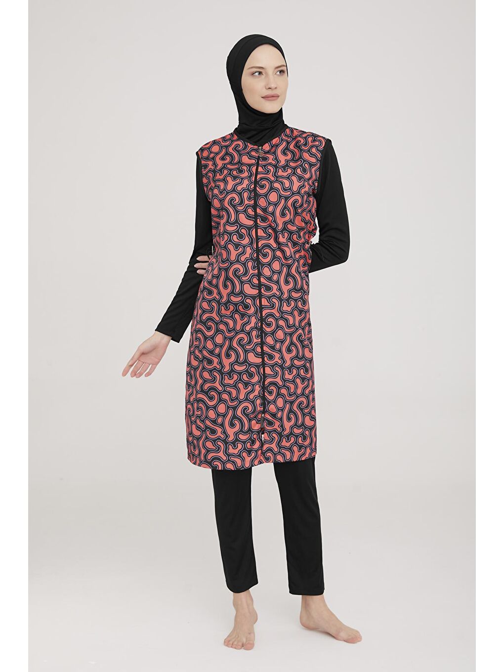 Tam Kapalı Tesettür Mayo Jaana 4 9049 Siyah-1