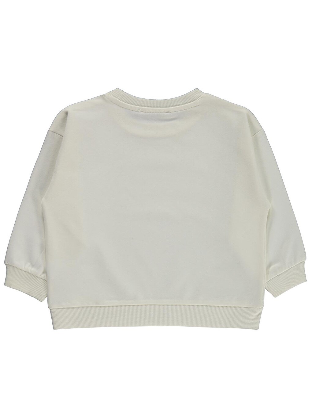 Girls Basic 2-5 Yaş Sweatshirt - Ekru-1