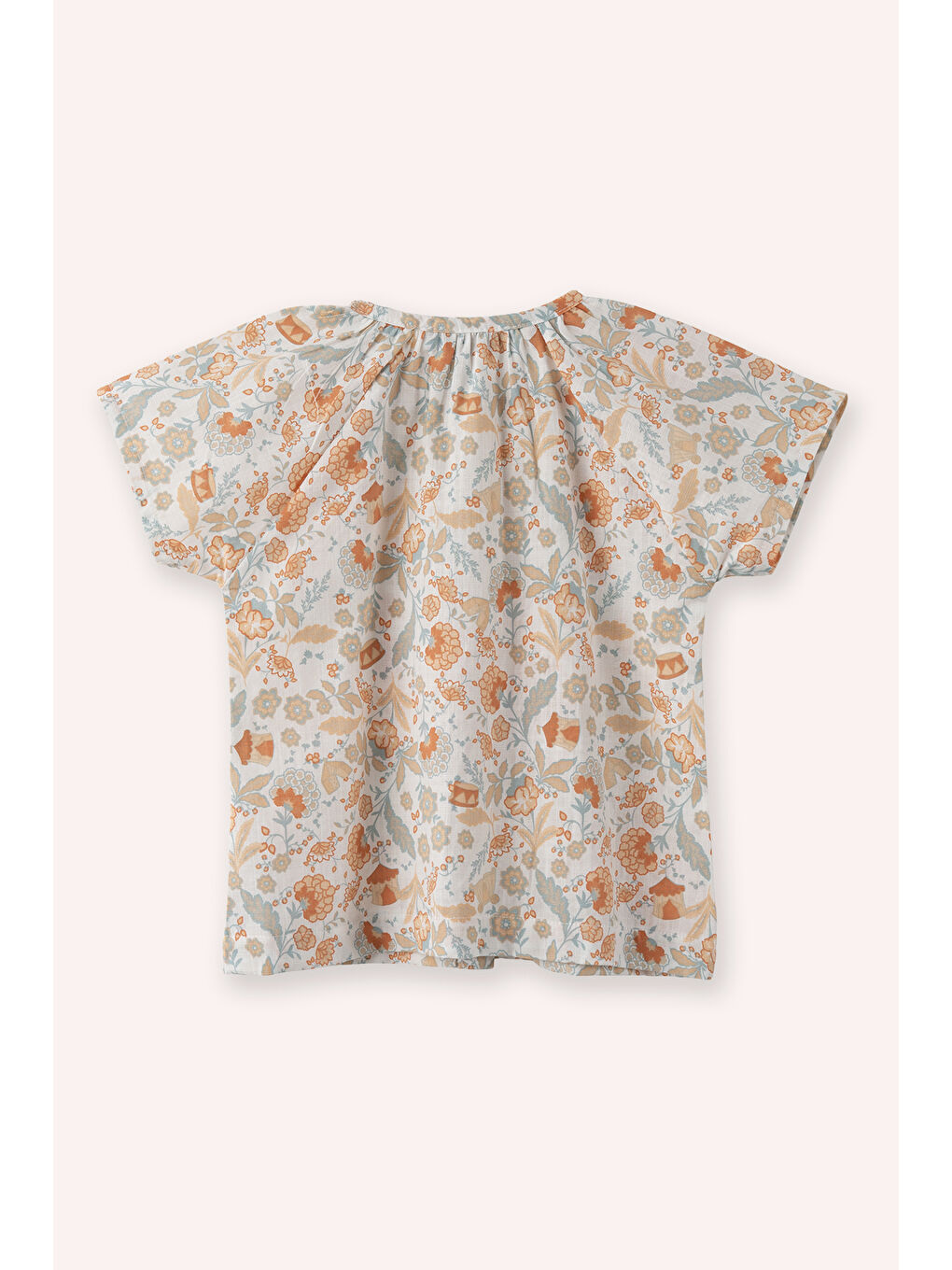 Yenidoğan Çiçek Desenli Ekru 2'li Takım-3