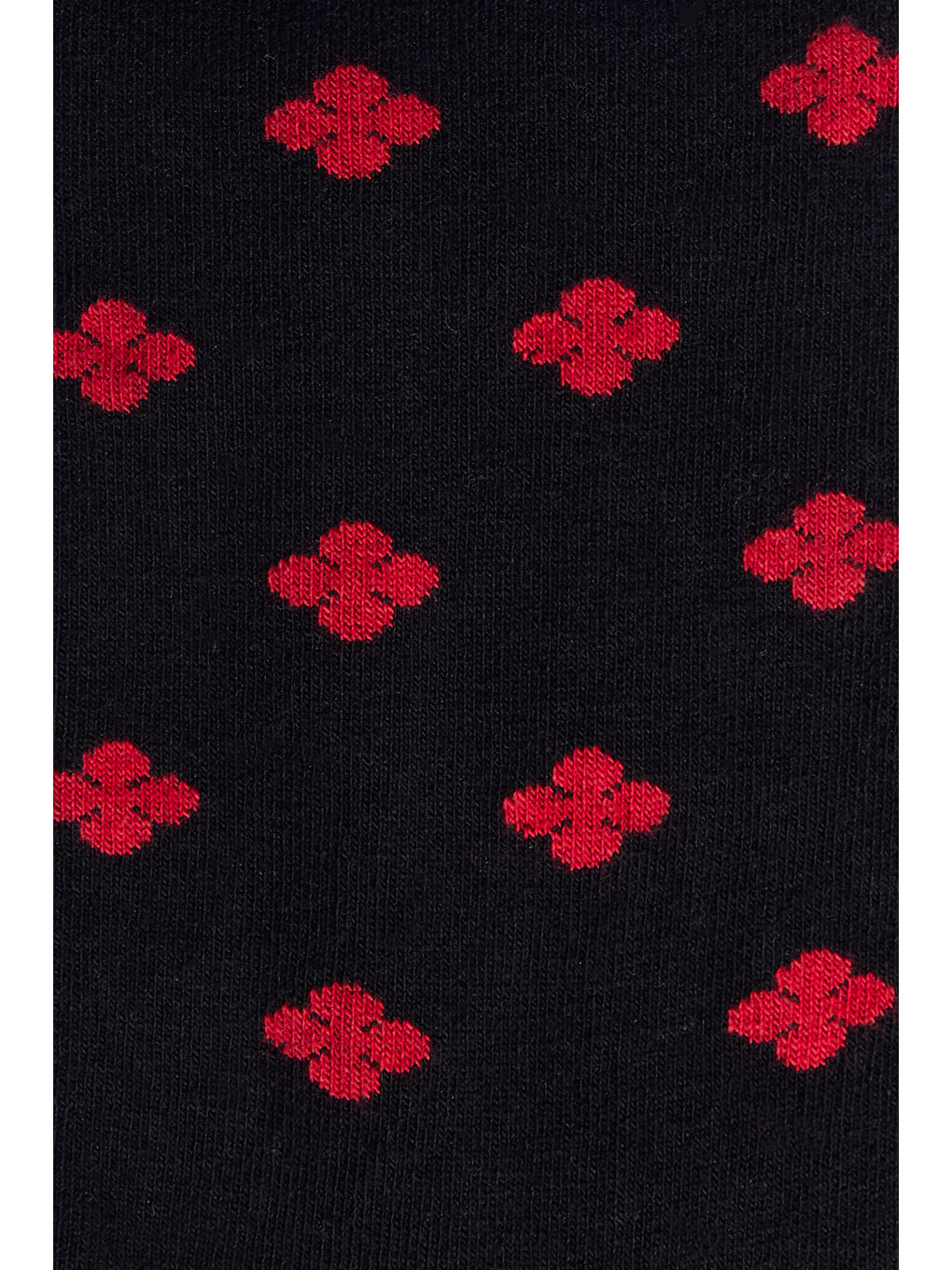 Erkek Siyah-Kırmızı Desenli Soket Çorap-1