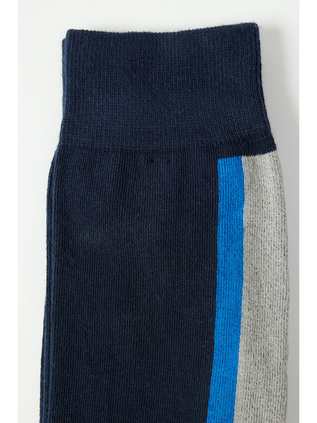 Erkek Lacivert-Gri Desenli Soket Çorap-1
