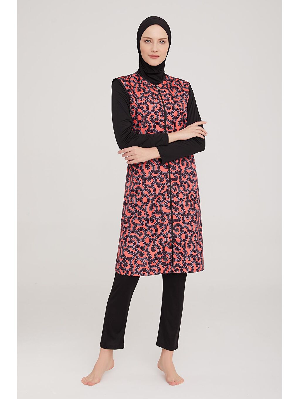 Tam Kapalı Tesettür Mayo Jaana 4 9049 Siyah-3