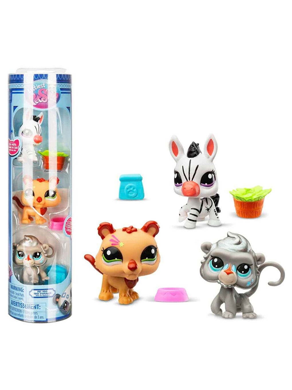 Littlest Pet Shop Minişler 3'lü Figür Seti - Zebra - Aslan - Maymun - 2