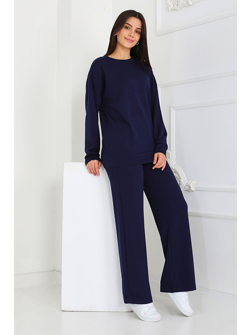 Bol Paça Modal İkili Takım Lacivert - 27879-LACIVERT-2