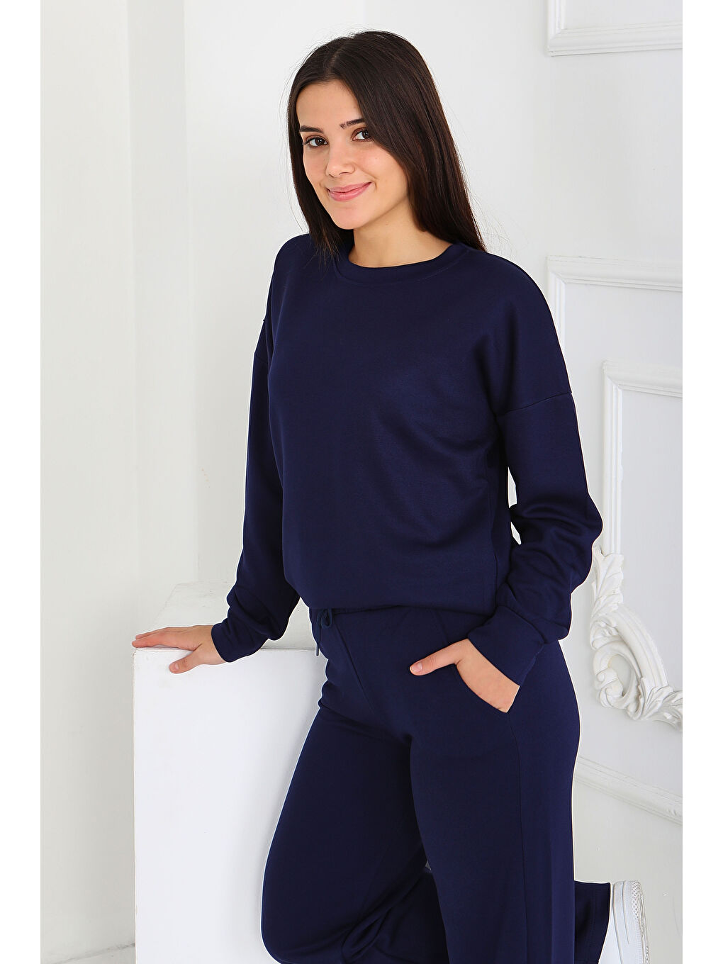 Bol Paça Modal İkili Takım Lacivert - 27879-LACIVERT-3