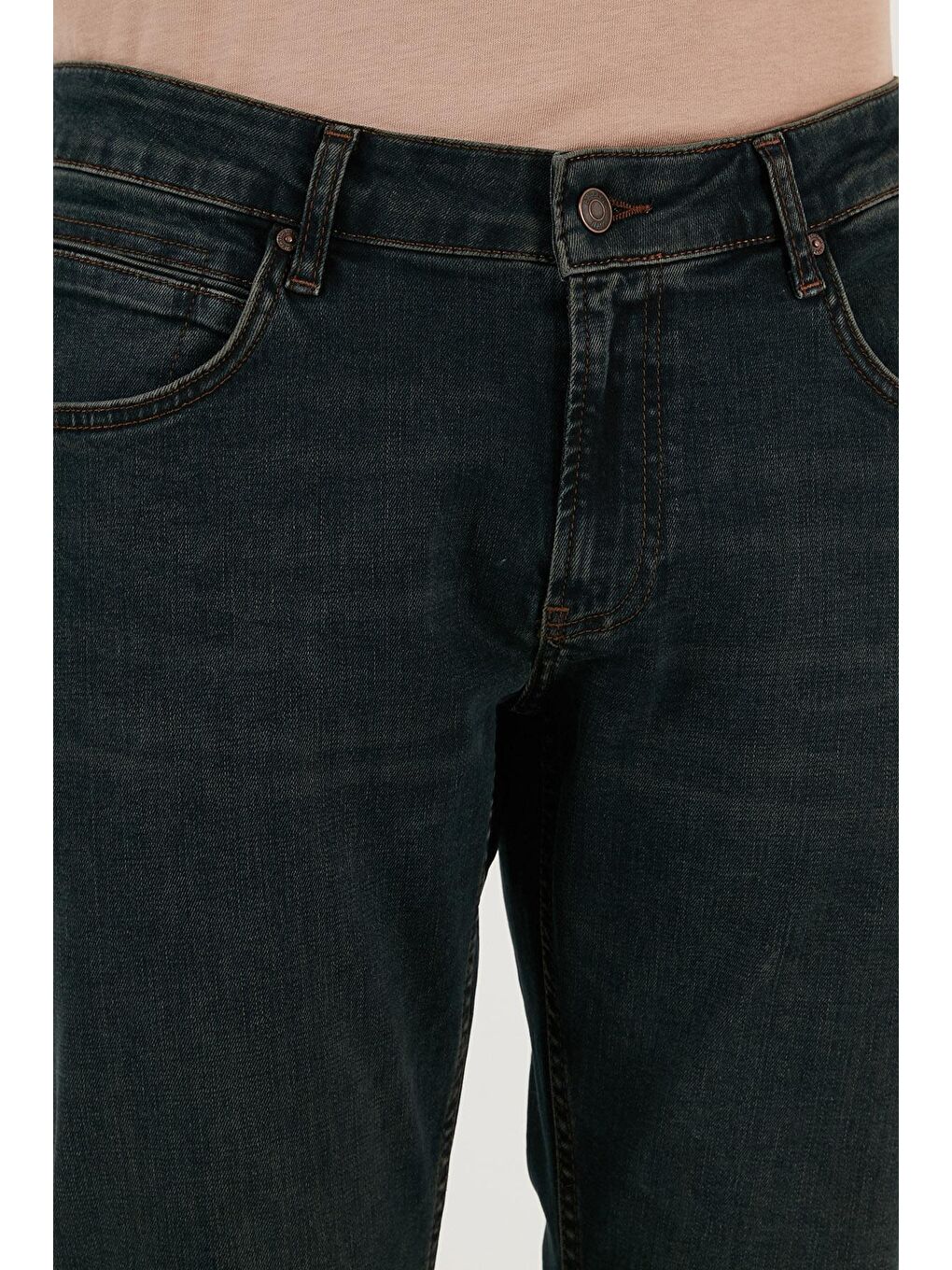 Lacivert Pamuklu Normal Bel Regular Fit Boru Paça Jeans 2210J49PARMA-3