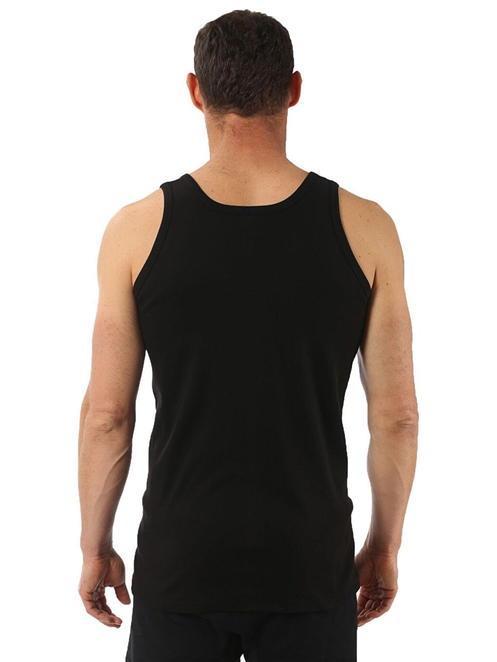 Erkek Pamuklu Modal Esnek Atlet Siyah | K10852-1