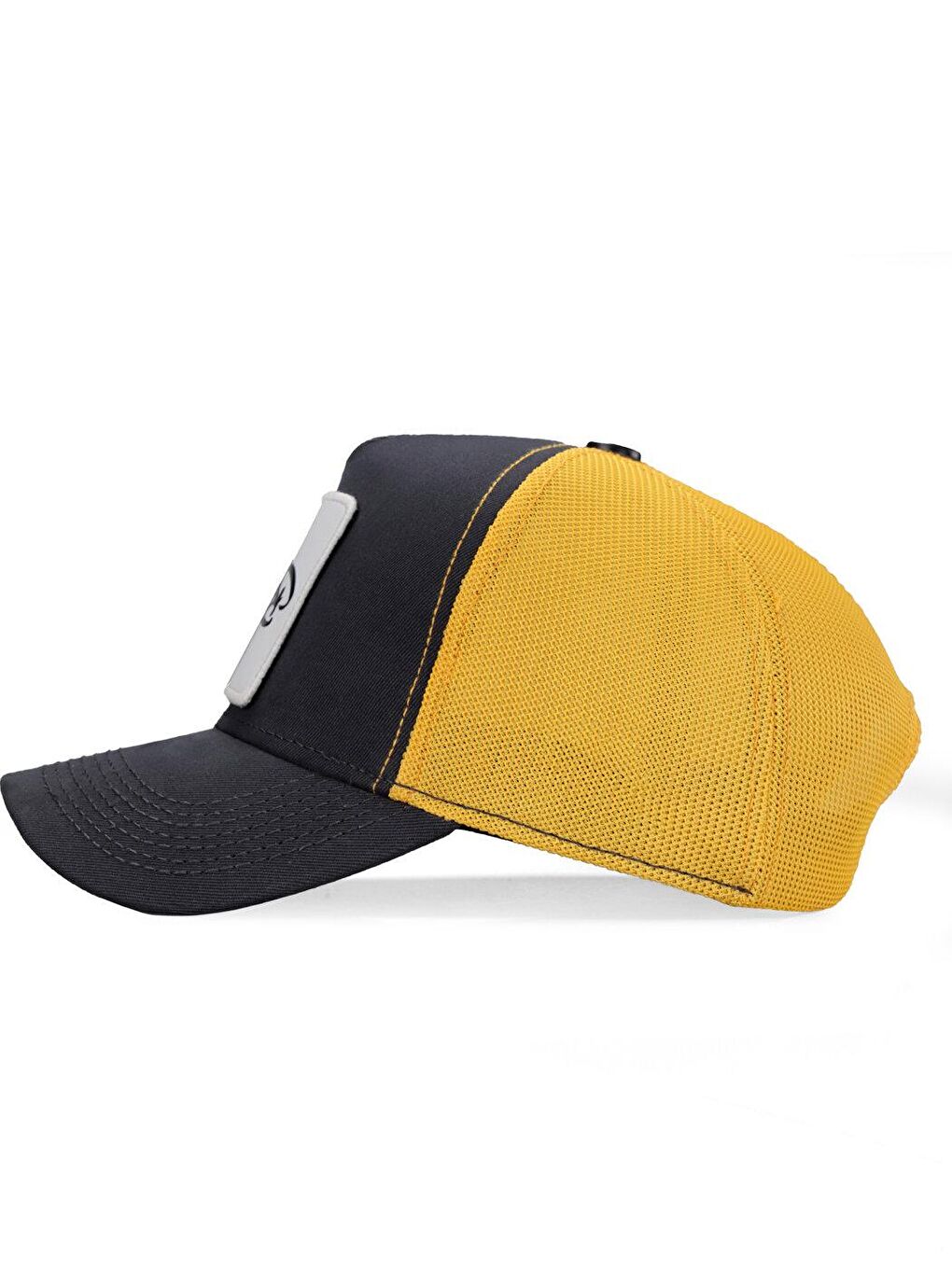 V1 Trucker Ayı - 2 Kod Logolu Unisex Antrasit-Sarı Şapka (Cap)-3