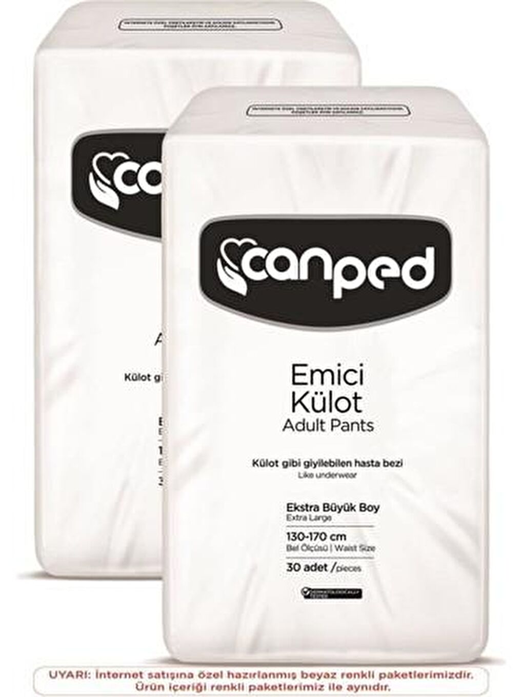 Canped Renksiz Emici Külot Extra Büyük Boy Large 60 Adet - 2