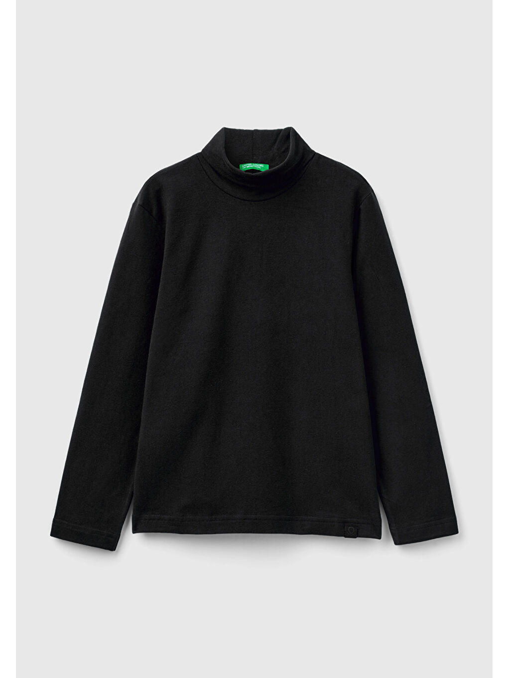 United Colors Of Benetton Erkek Çocuk Siyah Balıkçı Yaka Sweatshirt