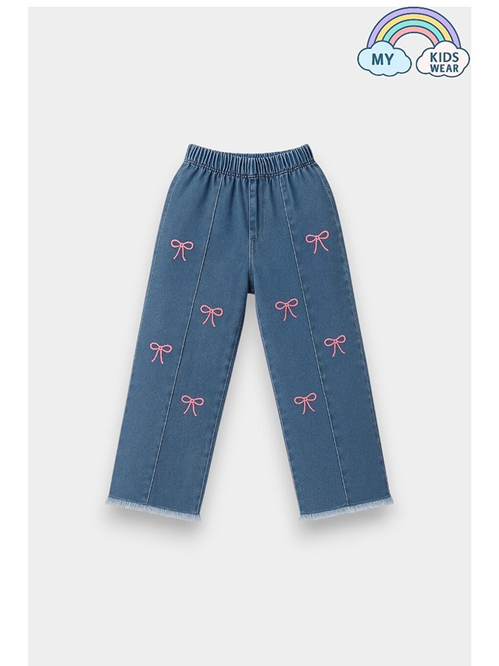 Mavi Kız Çocuk Rahat Kesim Jean Pantolon 2-7 Yaş 12350