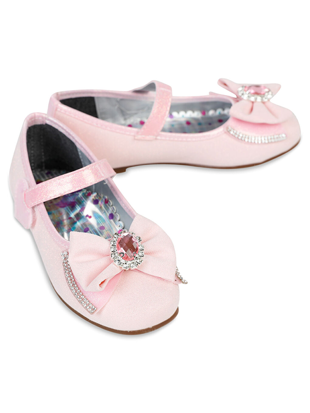 Pembe Kız Çocuk Babet Ayakkabı 31-35 Numara Pudra