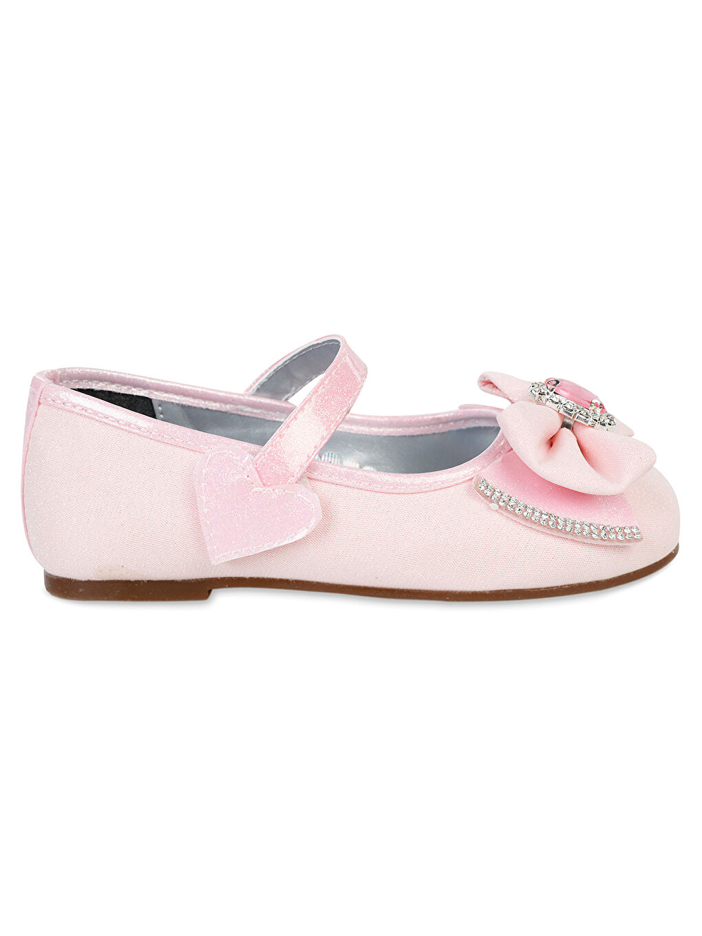 Pembe Kız Çocuk Babet Ayakkabı 31-35 Numara Pudra-3