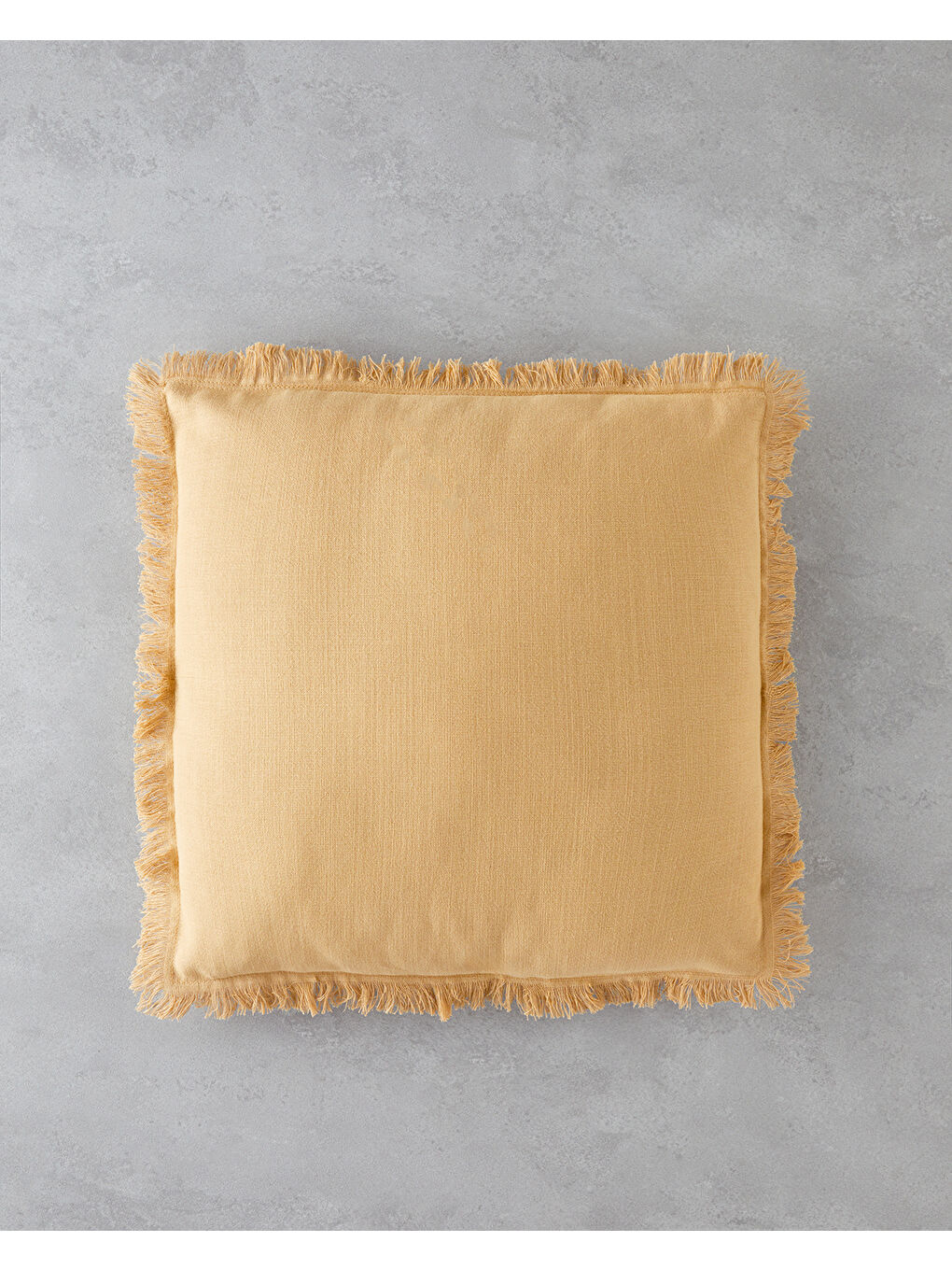 Sarı Delhi Kırlent Kılıfı 43x43 cm Hardal