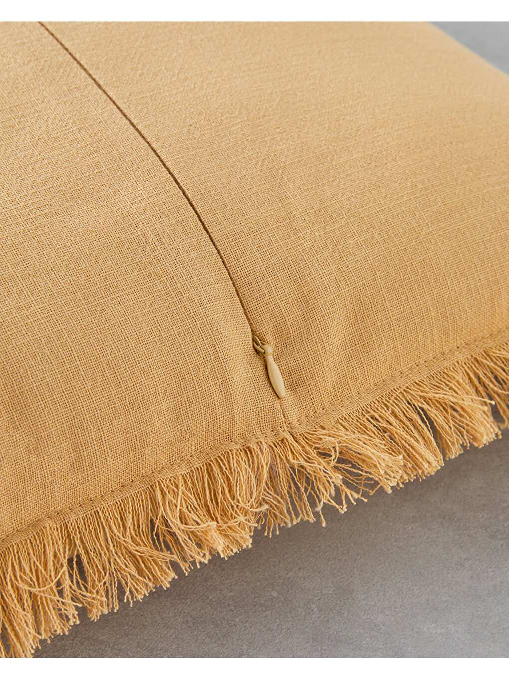 Sarı Delhi Kırlent Kılıfı 43x43 cm Hardal-2