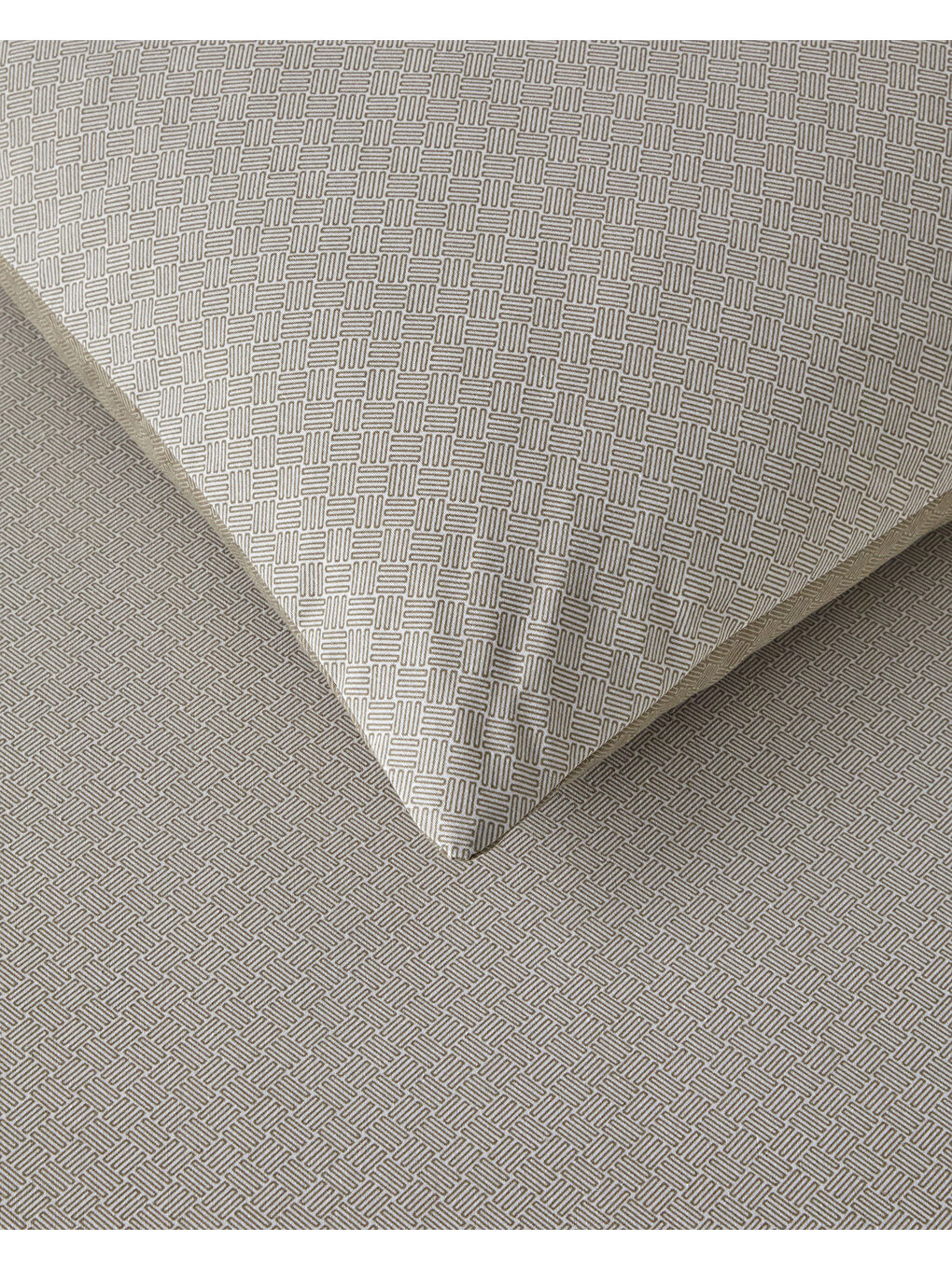 Flowing Stripes Kolay Ütülenir Tek Kişilik Nevresim Takımı 160x220 cm Bej-4