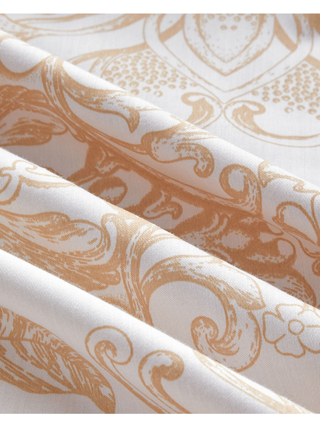 Sarı Dainty Bird Pamuk Saten Çift Kişilik Nevresim Takımı 200x220 cm Gold-5