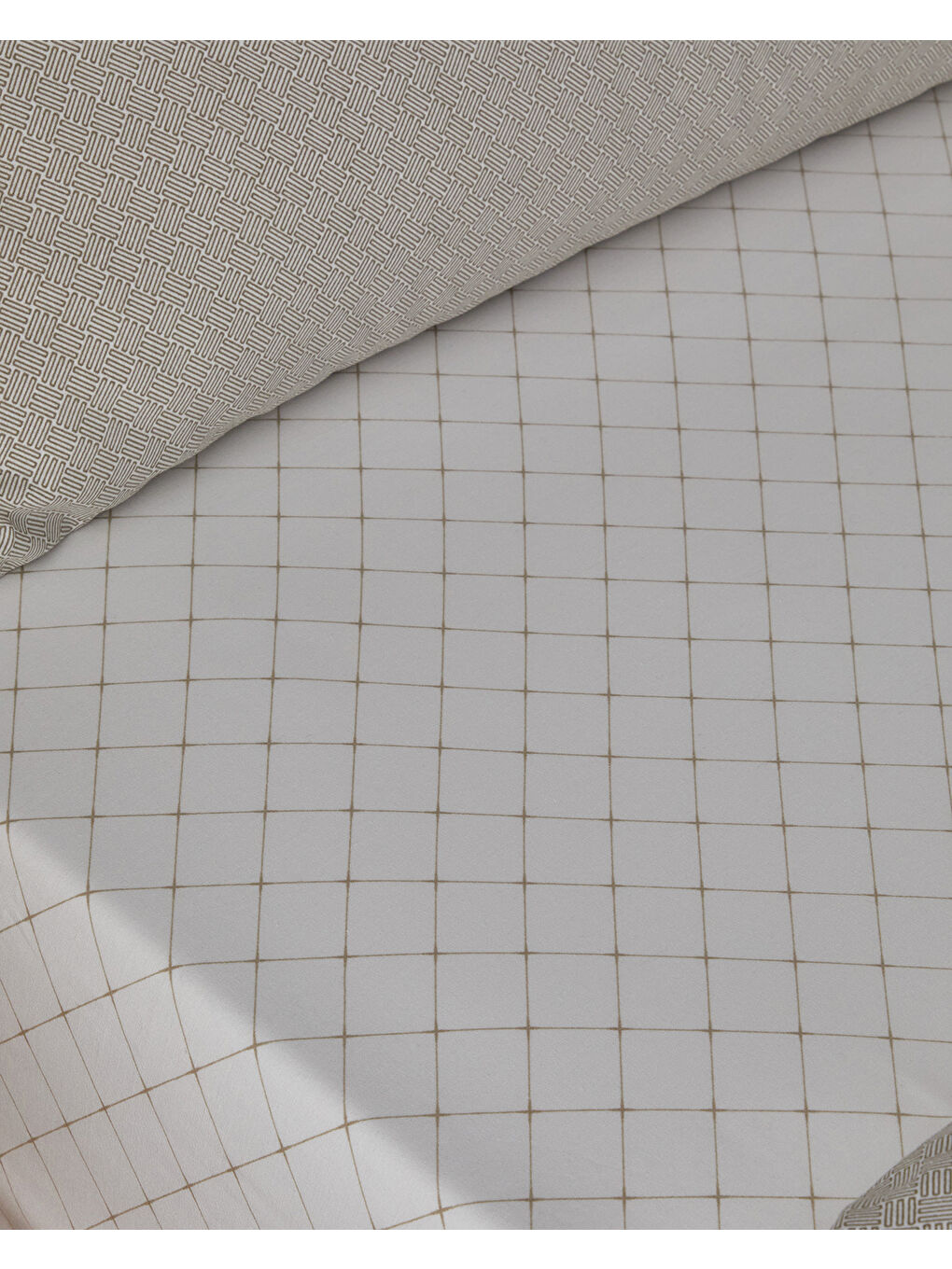 Flowing Stripes Kolay Ütülenir Tek Kişilik Nevresim Takımı 160x220 cm Bej-5