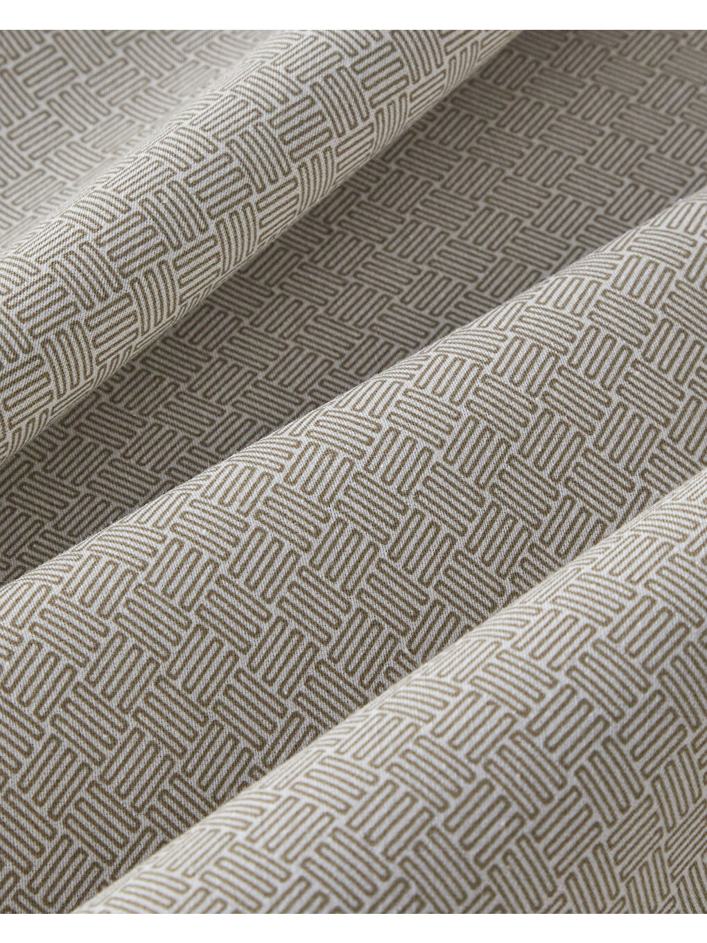 Flowing Stripes Kolay Ütülenir Tek Kişilik Nevresim Takımı 160x220 cm Bej-6