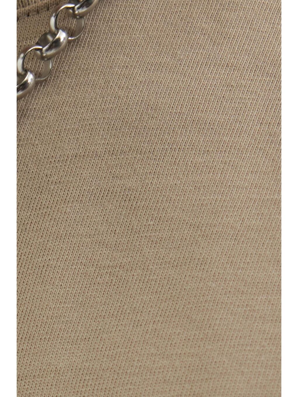 Erkek Regular Fit Klasik Kesim %100 Pamuk Bisiklet Yaka Bej Tişört-5