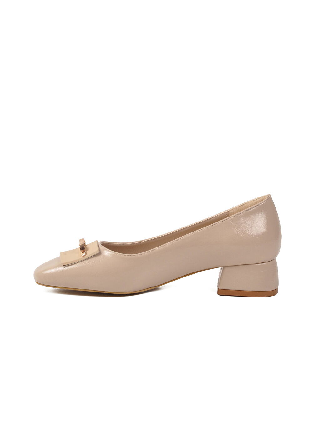 Bej Geniş Kalıp Kadın Topuklu Abiye Ayakkabı 608420 Z-3
